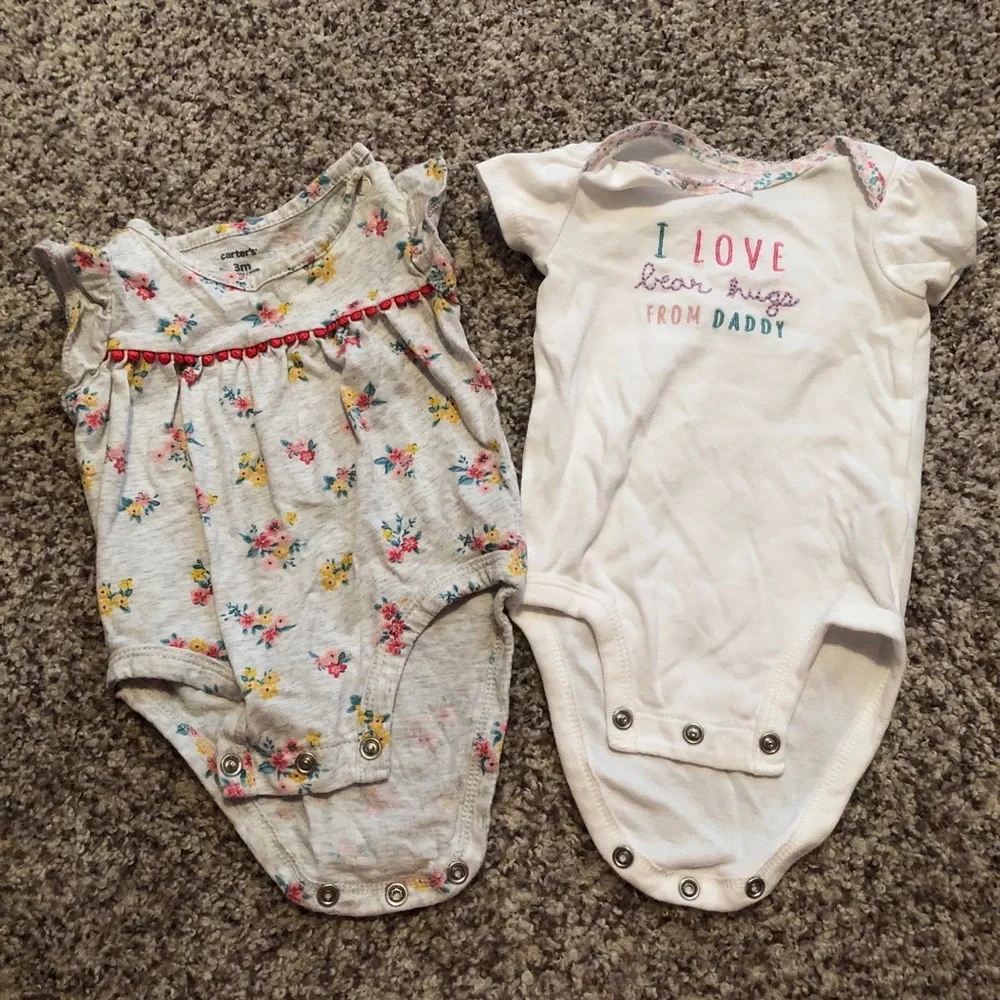 Carter’s Floral and Graphic Baby Onesies Bundle